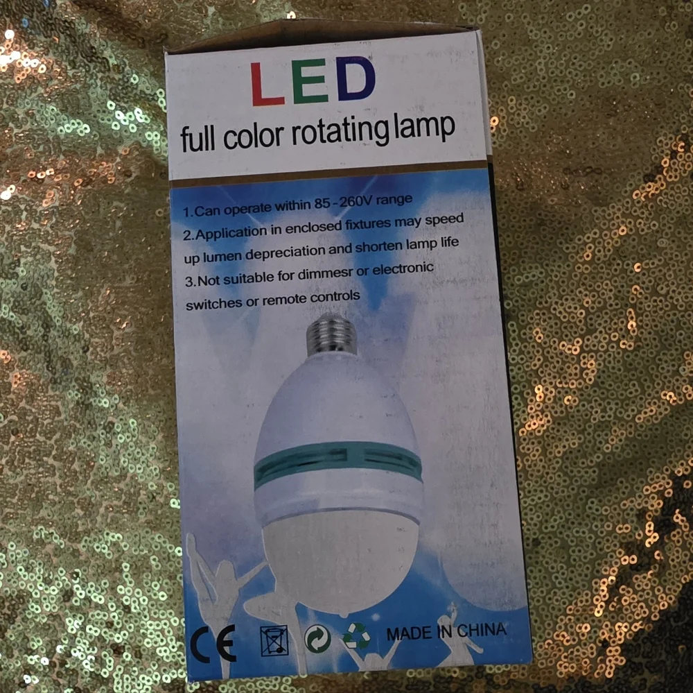LED Mini Party Light - Full Color Rotating Lamp
